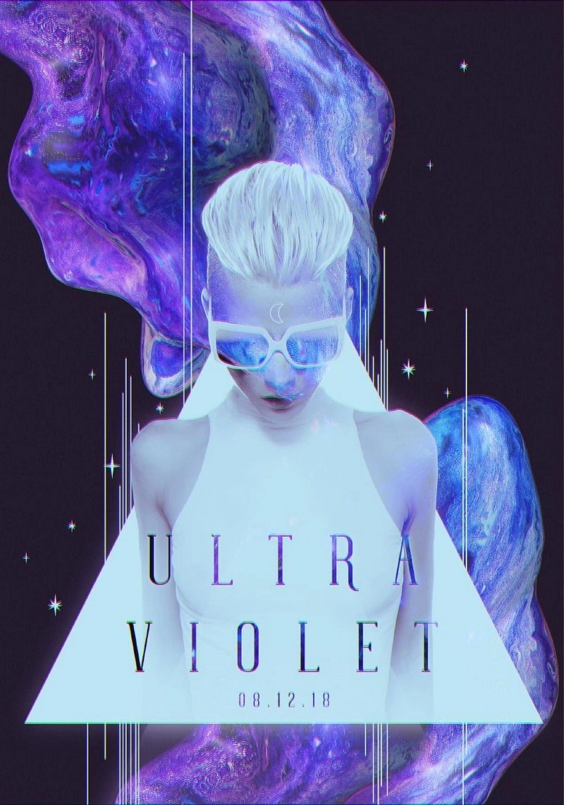 Grunge Ultra-Violet Photo Manipulation Poster in Affinity Photo