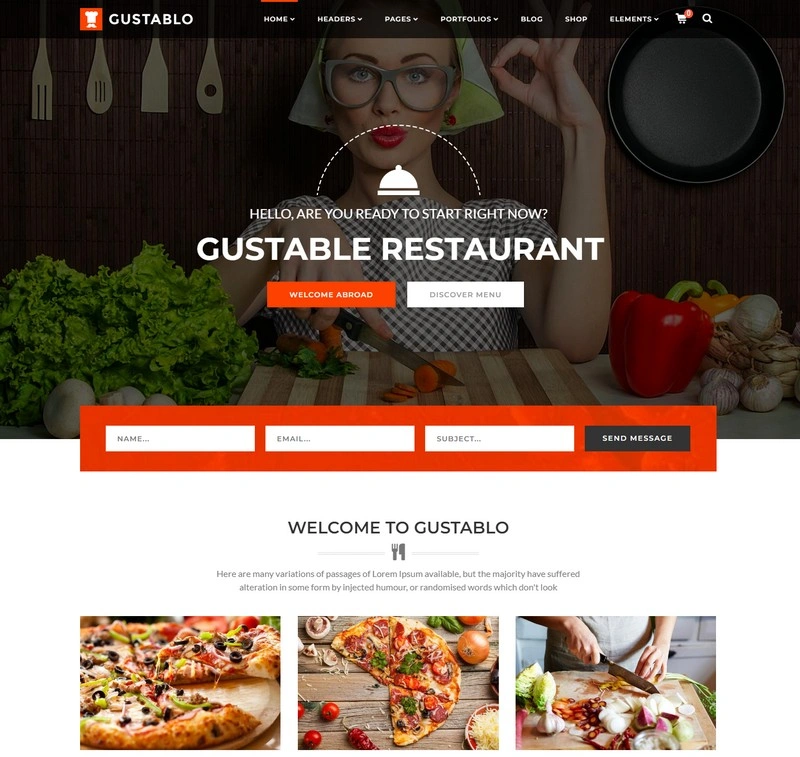 Gustablo Restaurant & Cafe Responsive Joomla Template