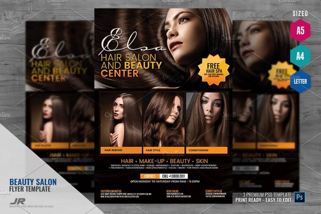 Hair Salon & Beauty Center Flyer