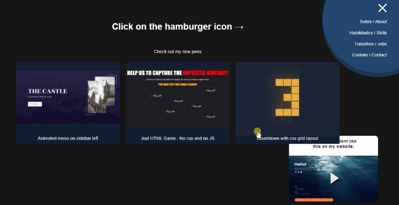 Hamburger icon with Morphing Menu