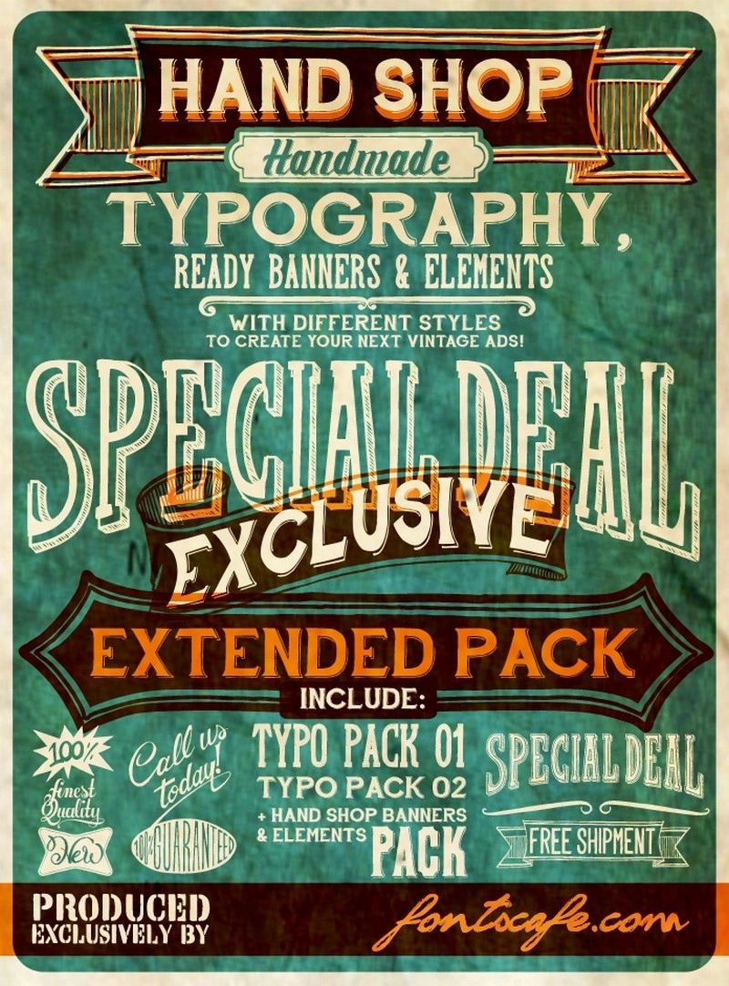 Hand Shop Typography C30 Font