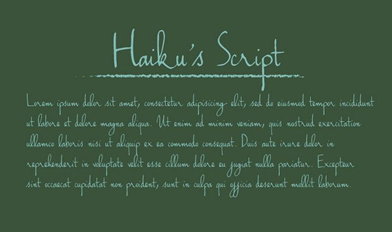 Handwriting - Haiku's Script Font