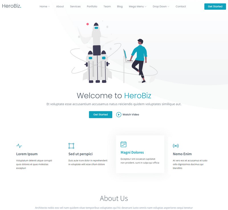 HeroBiz - Bootstrap Business Template