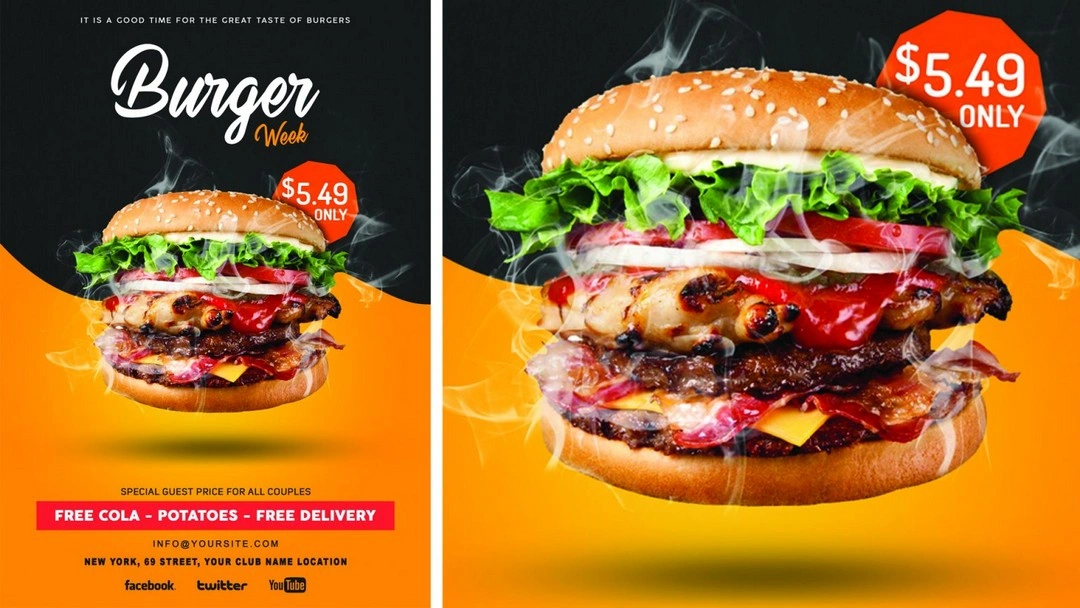High-Quality Burger Flyer Template