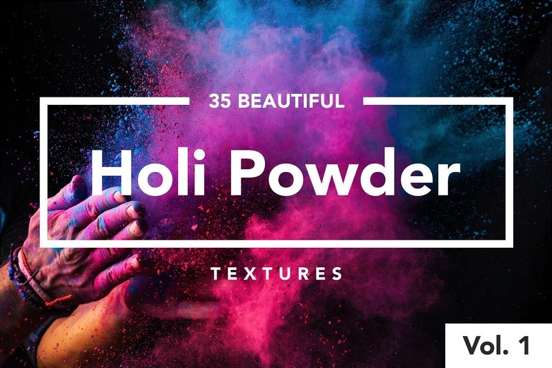 Holi Color Powder Dust Textures