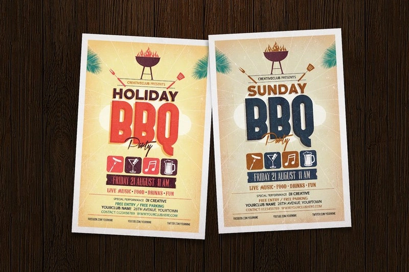 Holiday BBQ Party Flyer