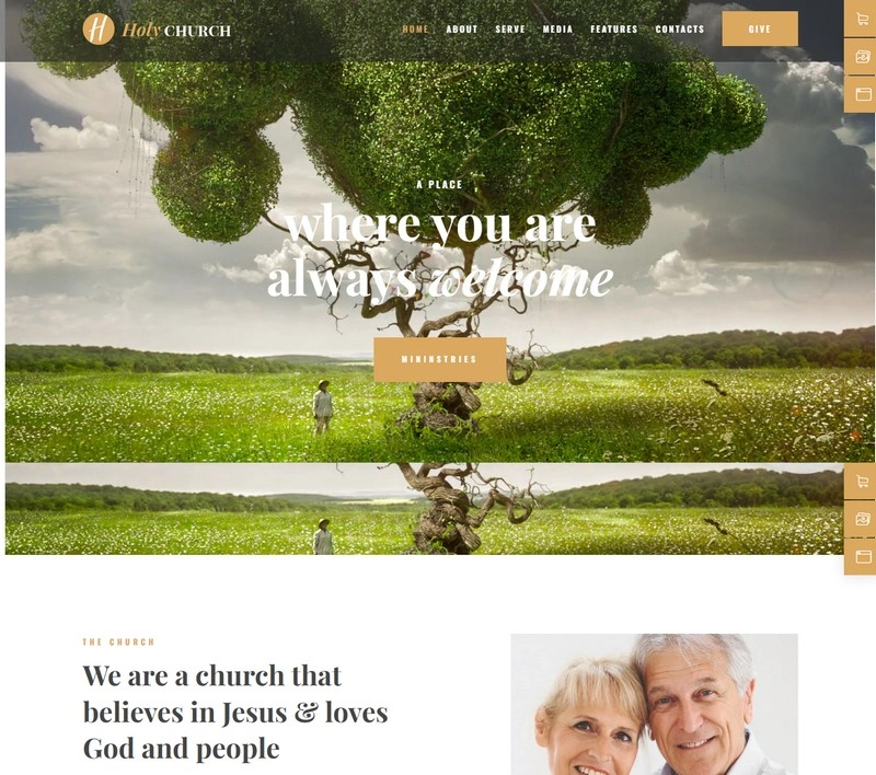 Holy Church Religion, Charity & Nonprofit WordPress Theme