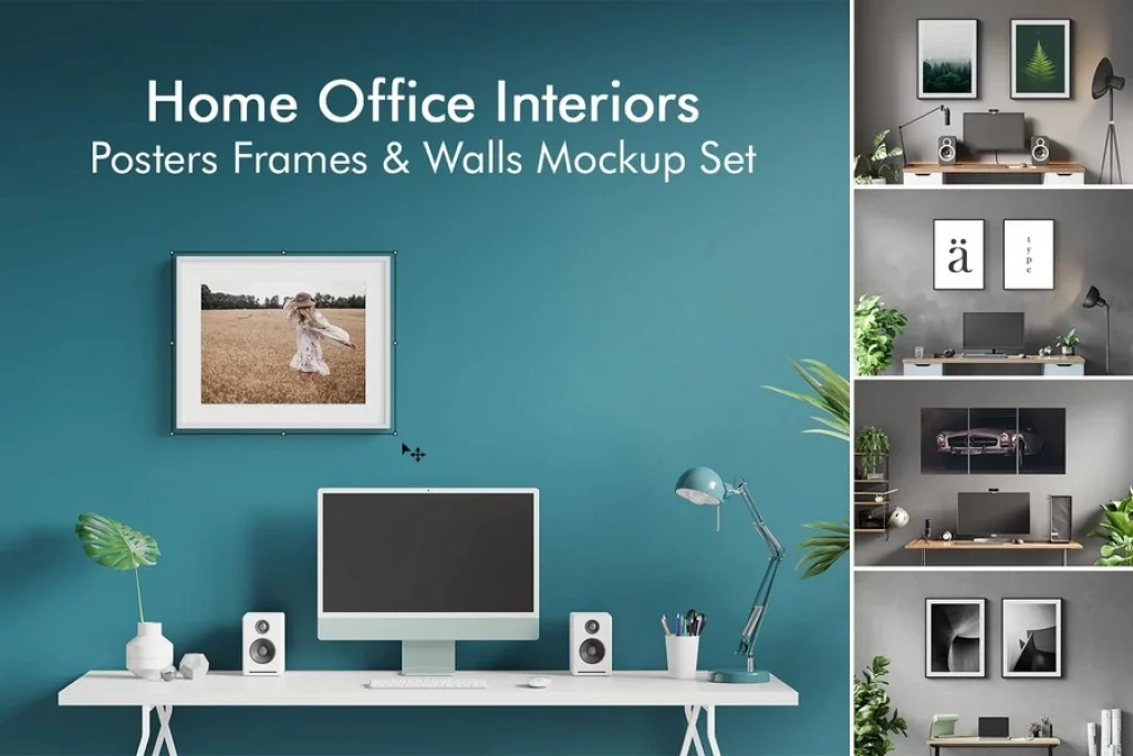 Home Office Frames&Walls Mockup Set