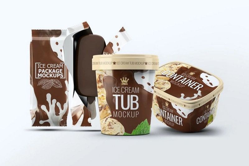 Ice Cream Packages Mock-Up Bundle