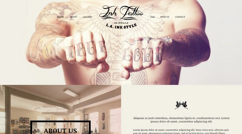 Ink Tattoo Flat Bootstrap Responsive web template