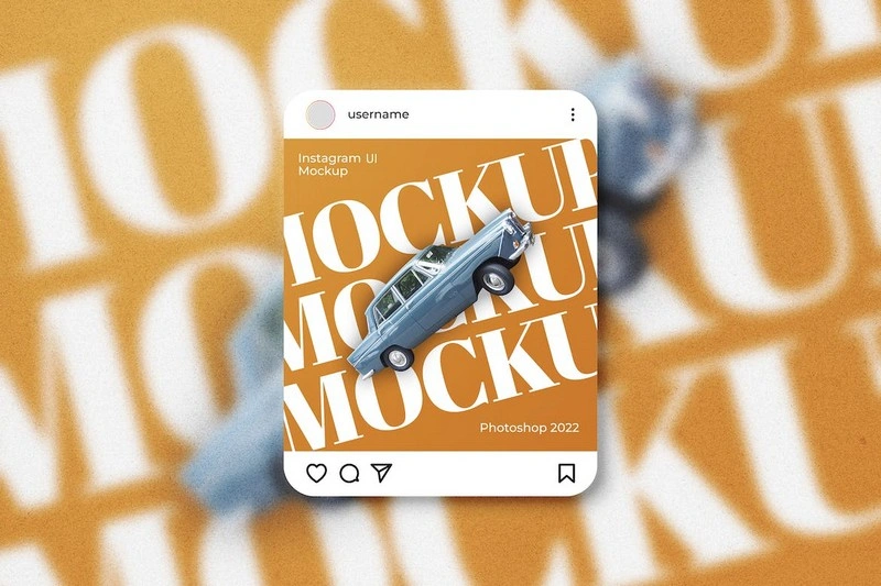 Instagram Branding UI Mockup