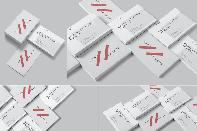 Isometric Business Card Mockups