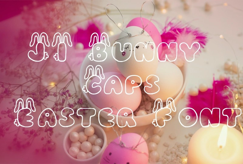 JI Bunny Caps Easter Font