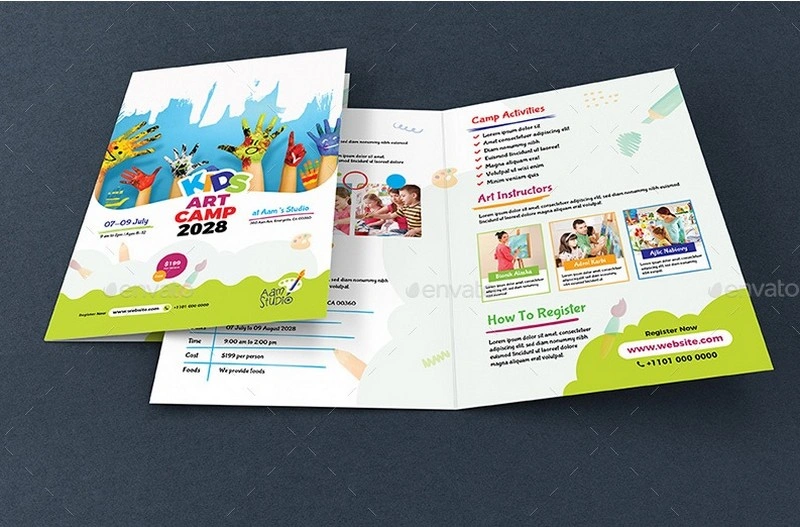 Kids Art Camp Bifold Brochure
