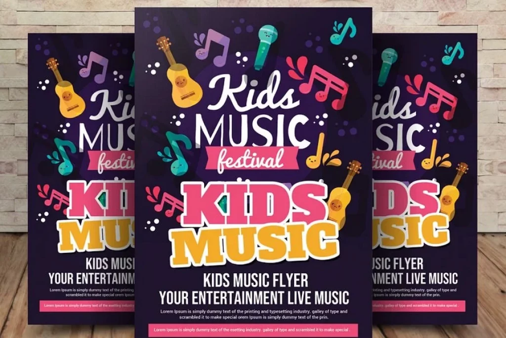 Kids Music Festival Flyer Poster