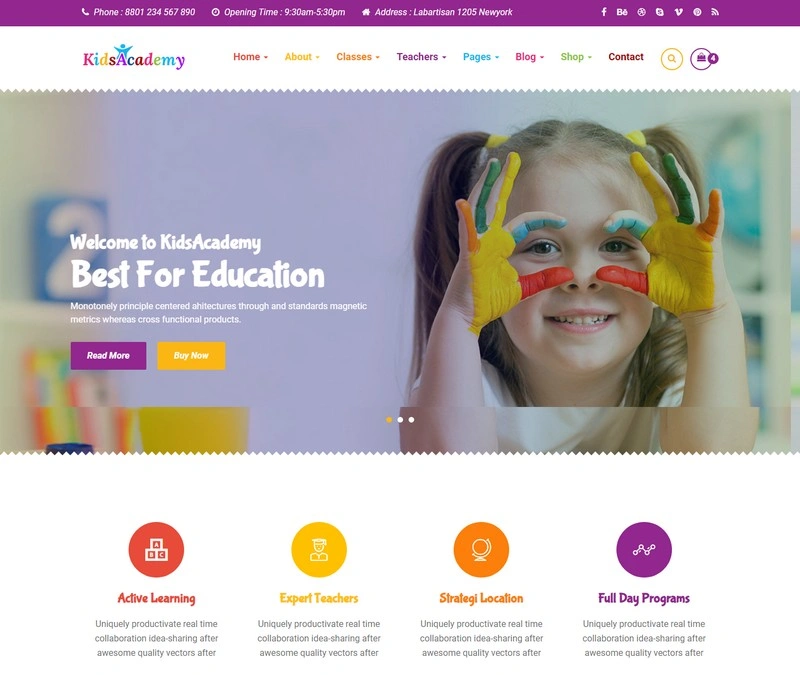 KidsAcademy -Kids Kindergarten & School HTML Template