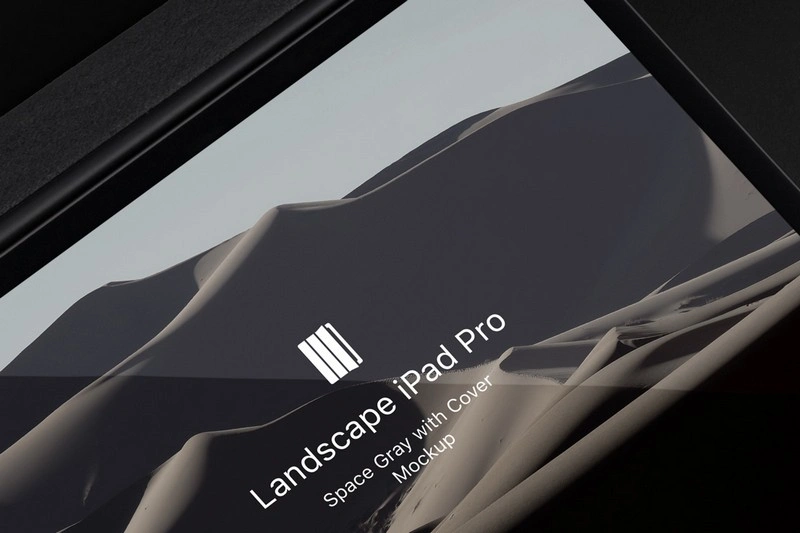 Landscape Cover Psd iPad Pro Mockup