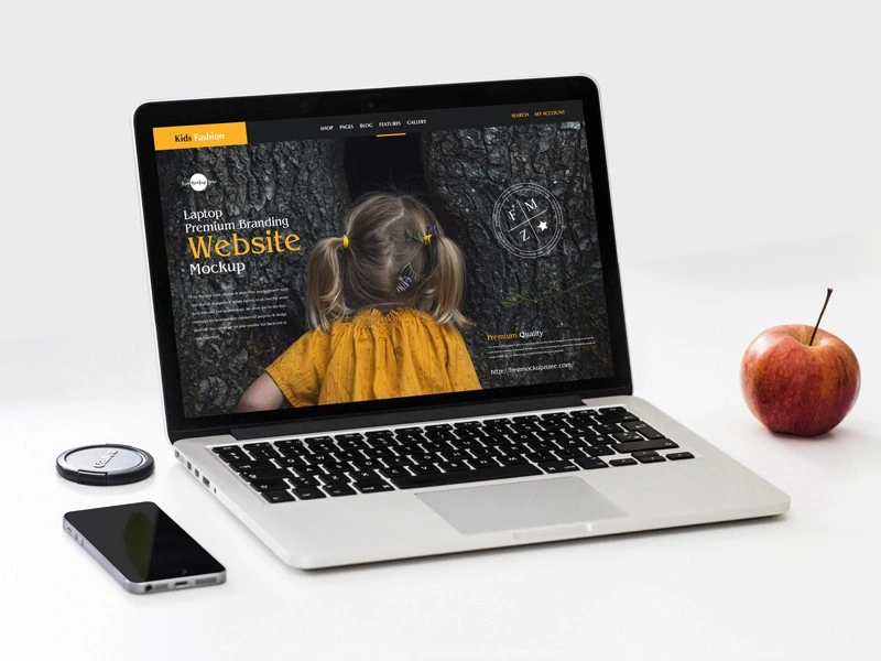 Laptop Premium Branding Website Mockup