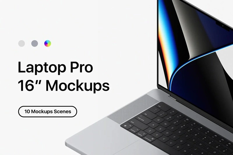 Laptop Pro 16" - 10 Mockups Scenes