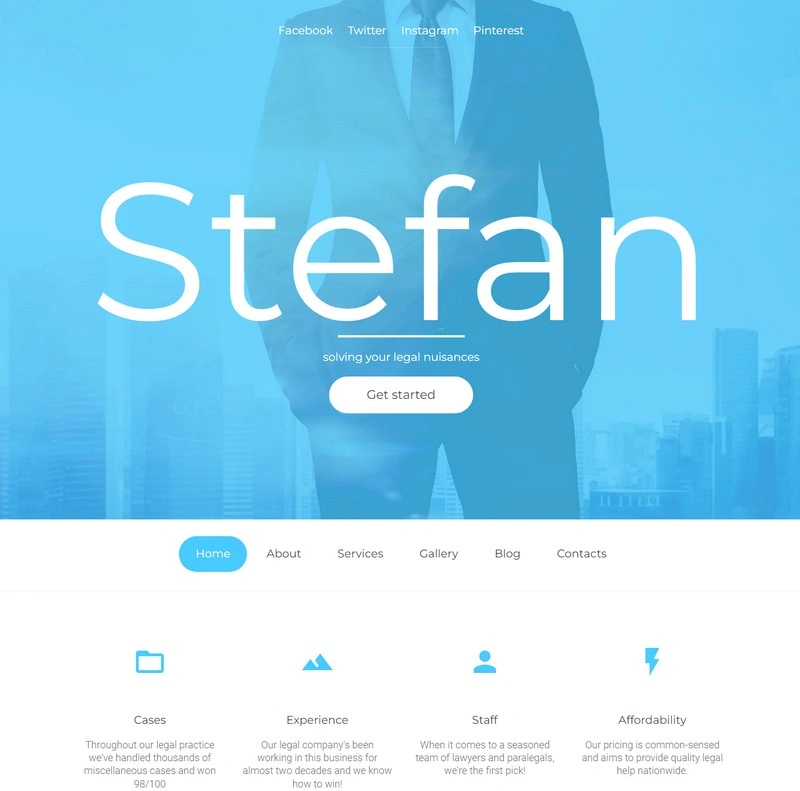 Law Firm Moto CMS PHP Template