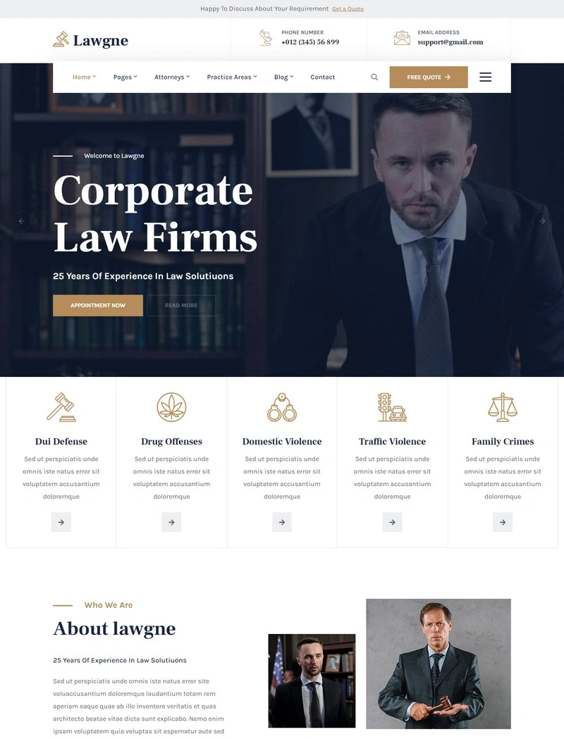 Lawgne - HTML Template for Attorney & Lawyers
