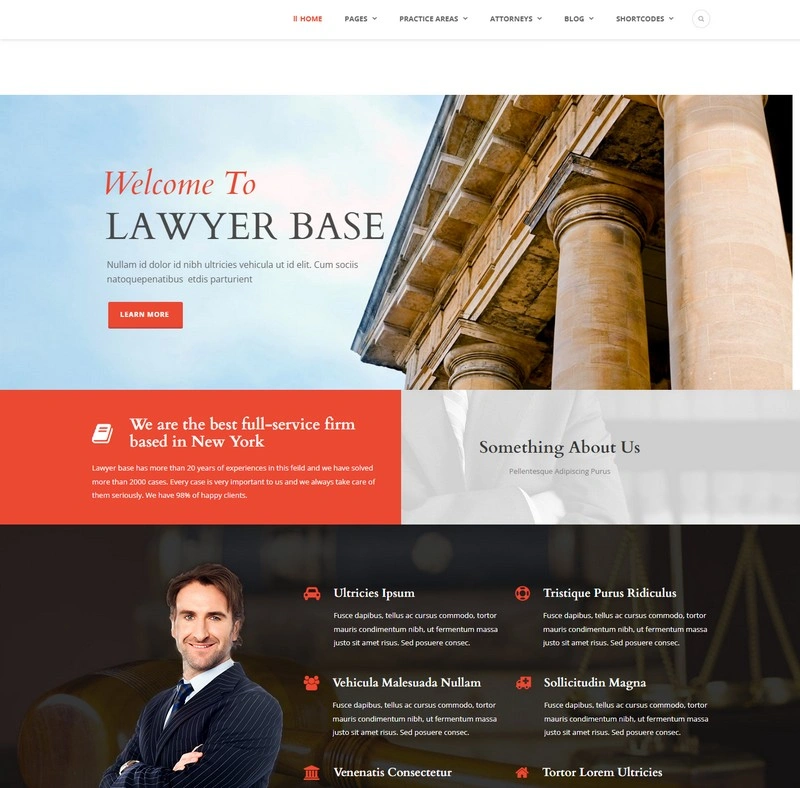 Lawyer Base - Lawyers Attorneys PHP Theme