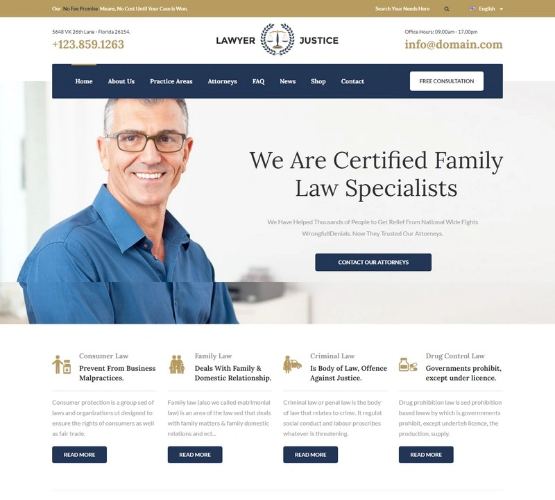 Lawyer & Justice - HTML Template