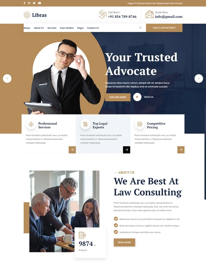 Libras - Attorney & Lawyers HTML Template