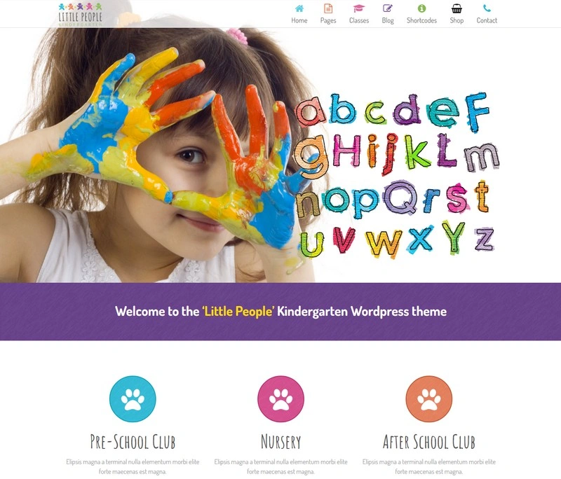 Little People Kindergarten HTML Template
