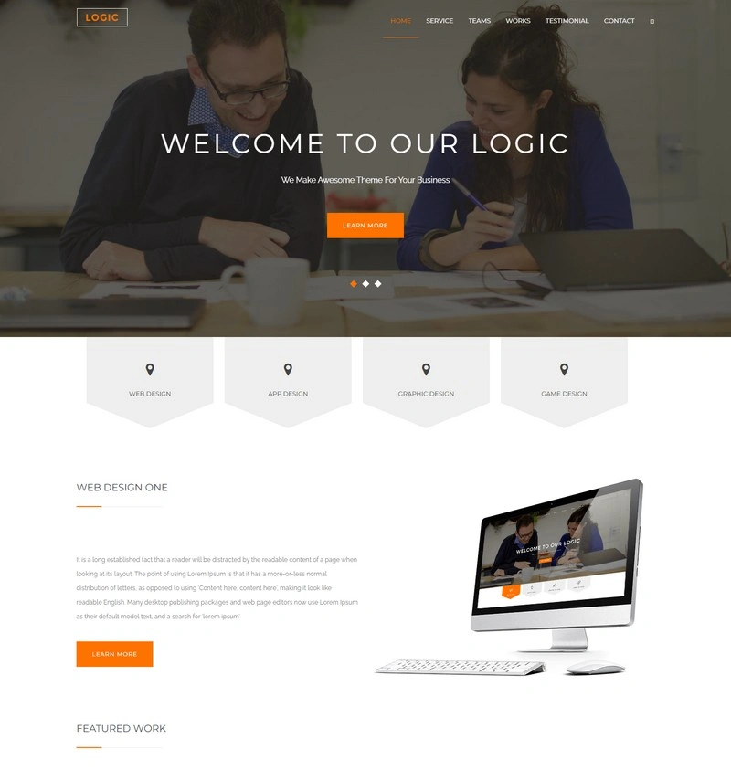 Logic – Free Bootstrap HTML5 Responsive Multipurpose Website Template