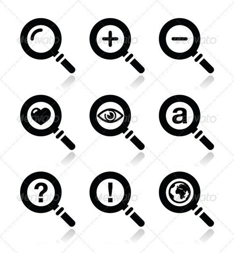Magnyfying Glass, Search Icons