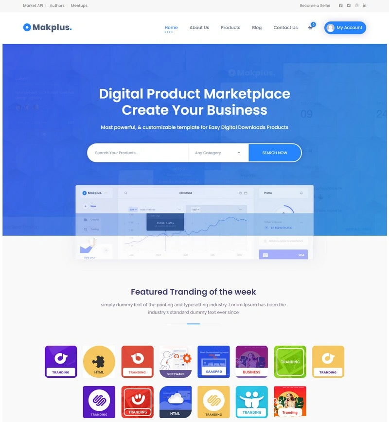 Makplus - Digital Marketplace WordPress Theme