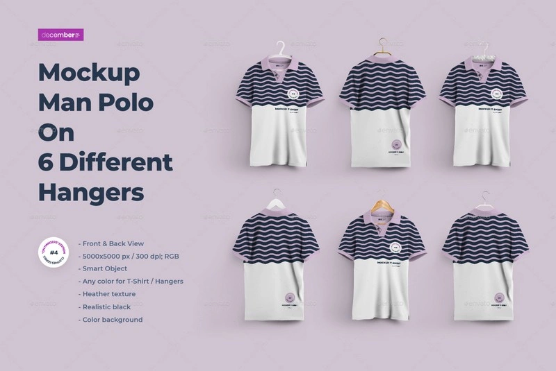 Hang Man Polo T-shirt Mock-ups