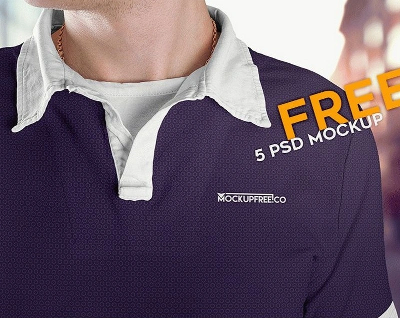 Free Man Polo Shirt – PSD Mockups-