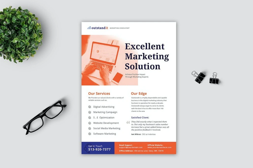 Marketing Consultant Flyer template