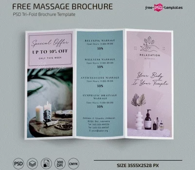 Massage And Spa Brochure Template