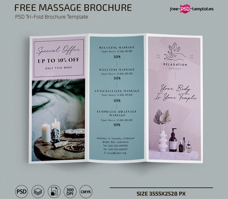 Massage And Spa Brochure Template