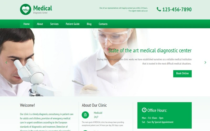 Medical Responsive Moto CMS 3 PHP Template