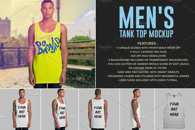 Men's Tank Top Mockup