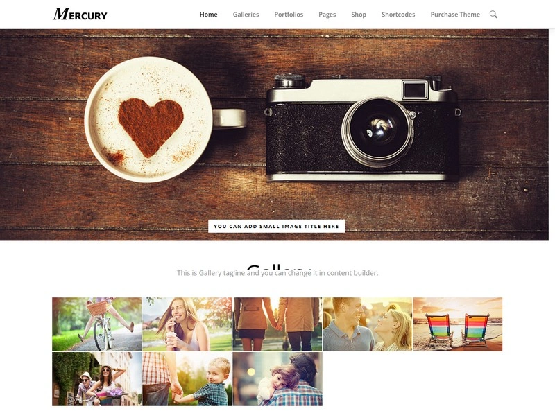 Mercury for Photography PHP Theme