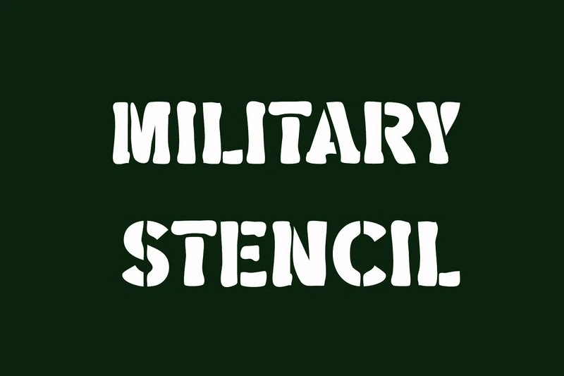 Military Stencil Font