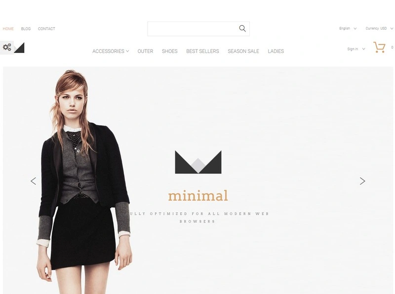Minimal PrestaShop Fashion PHP Theme
