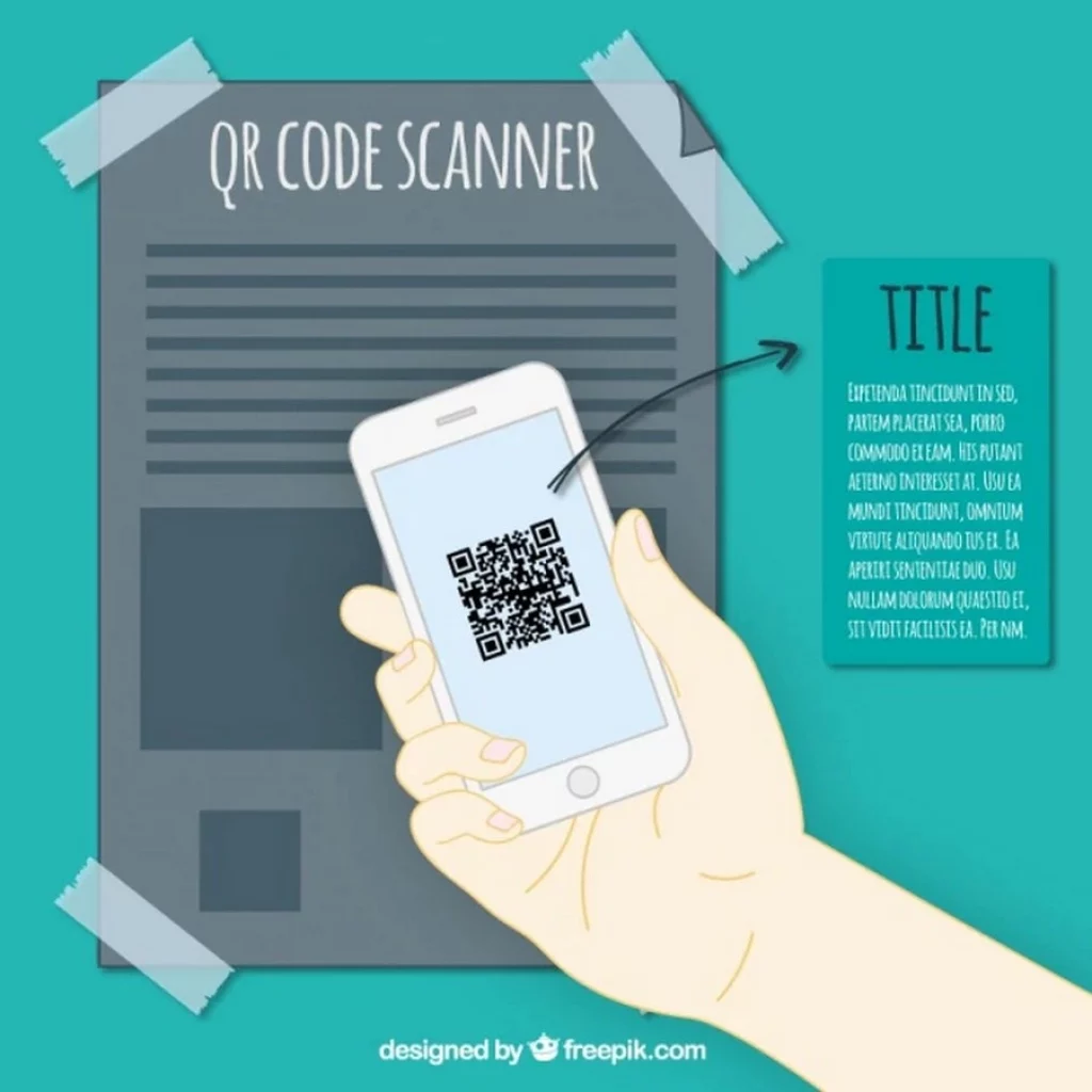 Mobile Background With QR Code Vector