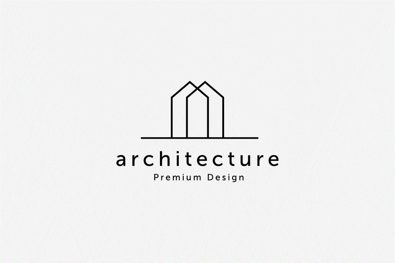 Modern Architecture Logo Line Art