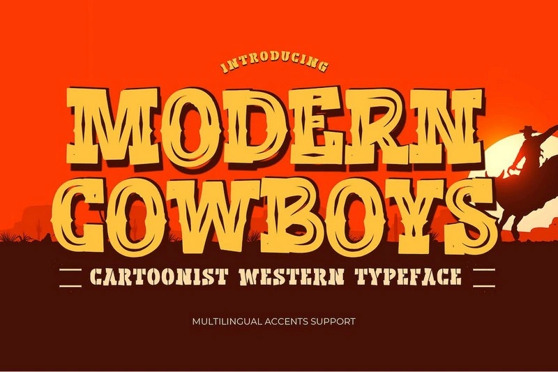 Modern Cowboys - Cartoonist Western Typeface