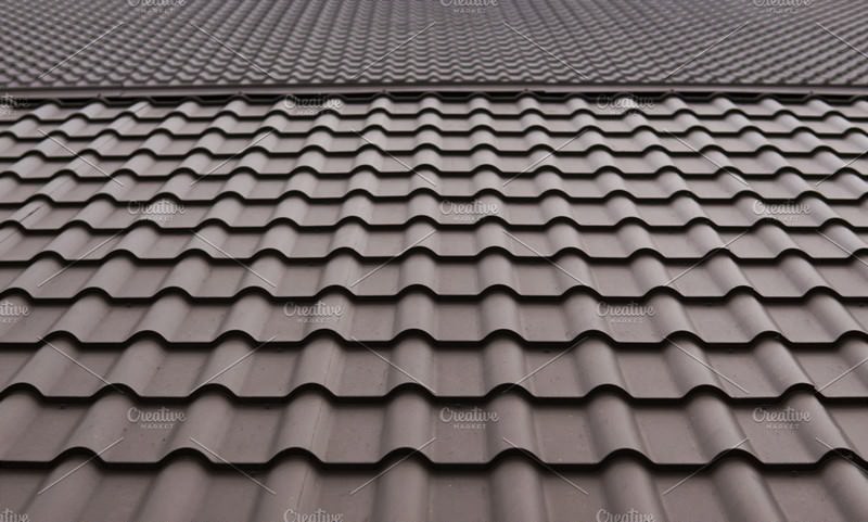 Modern Roof Covered with Tile Effect Containing Roof, Texture