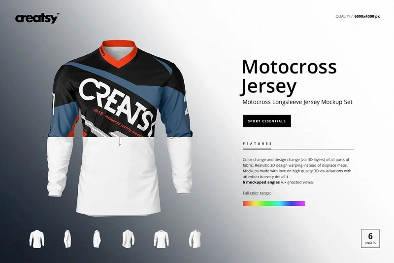 Motocross Jersey Mockup Set