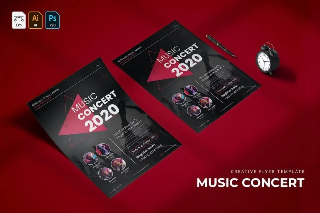 Creative Music Concert Flyer- PSD,AI and EPS