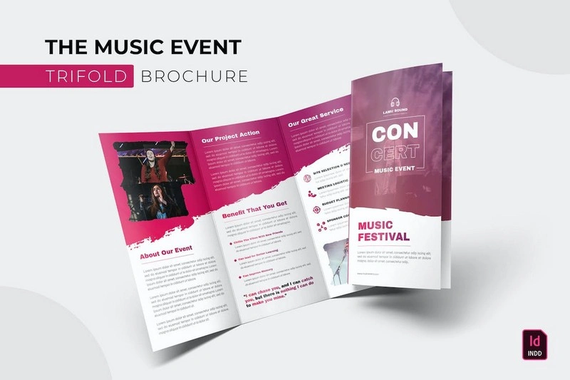 Music Event Trifold Brochure
