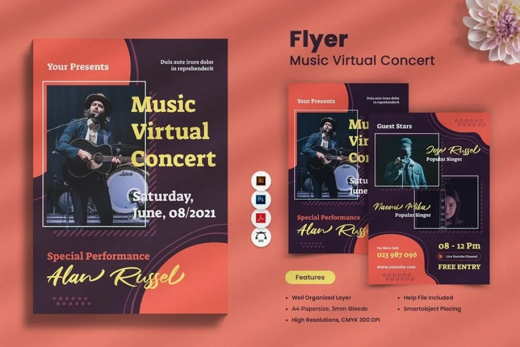 Music Virtual Concert Flyer